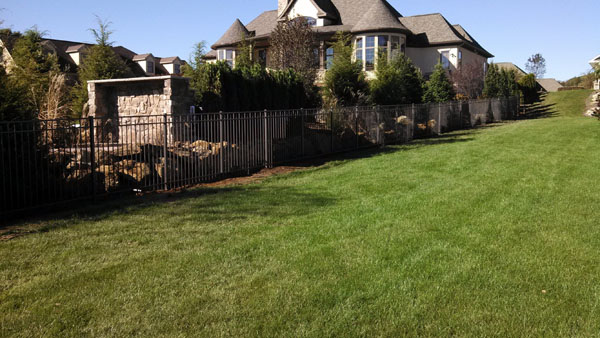 Privacy Landscape Mound Along Fencing